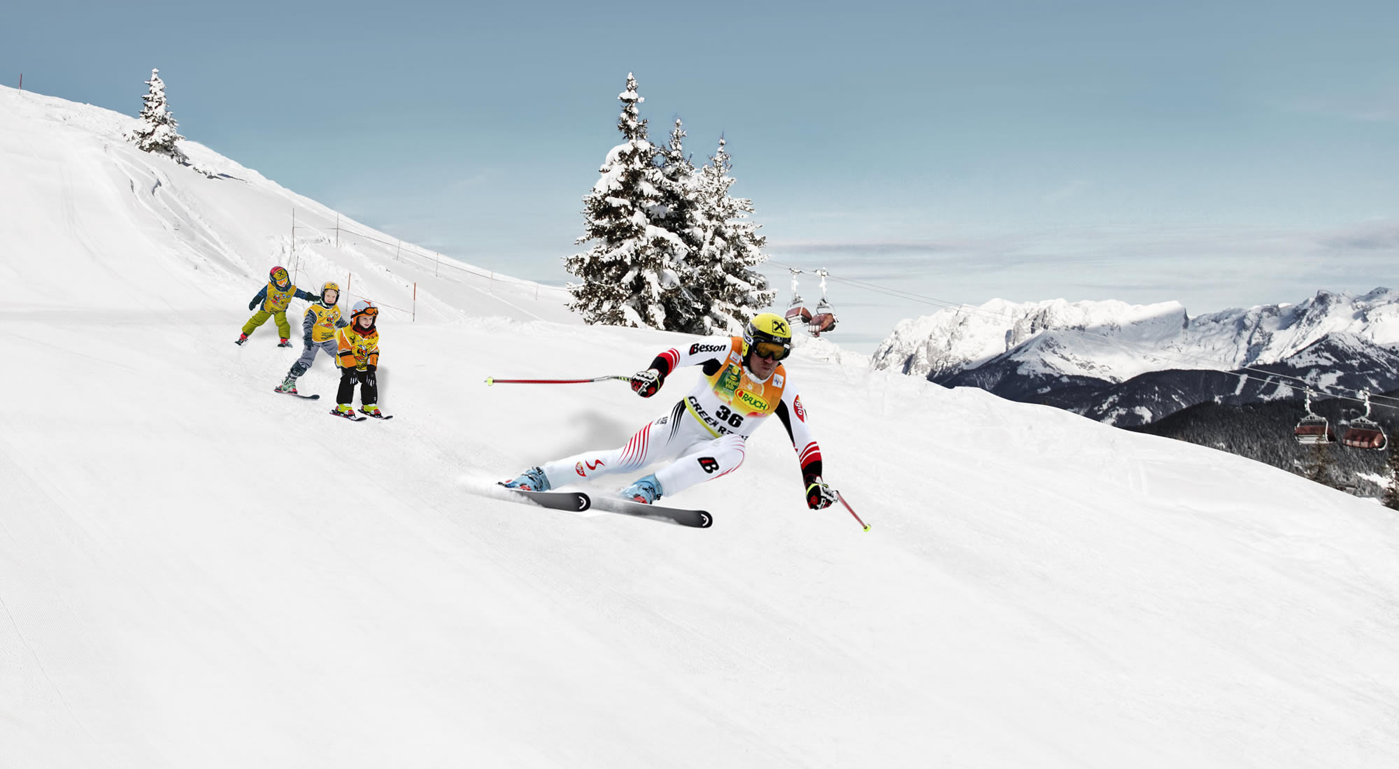 Auf den Spuren von Hermann Maier - Skifahren lernen bei den Profis der Skischule in Flachau